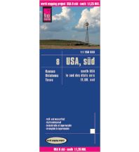 Road Maps Reise Know-How Landkarte USA 8, Süd (1:1.250.000): Kansas, Oklahoma, Texas Reise Know-How