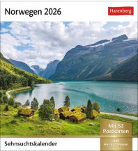 Kalender Norwegen Sehnsuchtskalender 2026 - Wochenkalender mit 53 Postkarten Harenberg Kommunikation Verlags- und Medien GmbH & Co. KG