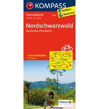 Radkarten Deutschland Radkarte Nordschwarzwald - Karlsruhe - Pforzheim Kompass-Karten GmbH