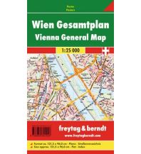 Poster and Wall Maps Wandkarte: Wien Gesamtplan 1:25.000 Freytag-Berndt und Artaria