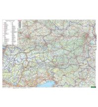 Österreich Wandkarte-Metallbestäbt: Österreich physisch 1:500.000 Freytag-Berndt und Artaria