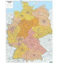 Poster and Wall Maps Wandkarte: Deutschland Postleitzahlen 1:700.000 Freytag-Berndt und Artaria