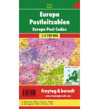 Poster and Wall Maps Wandkarte: Europa Postleitzahlen 1:3.500.000 Freytag-Berndt und Artaria
