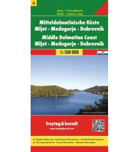 Road Maps Croatia freytag& berndt Auto + Freizeitkarte Mitteldalmatinische Küste Blatt 4, Mljet - Međugorje - Dubrovnik 1:100.000 Freytag-Berndt und ARTARIA