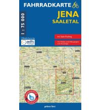 Cycling Maps Germany Fahrradkarte Jena - Saaletal grünes herz - verlag für tourismus Dr. Lutz Gebhardt