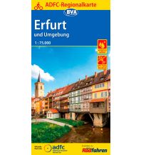 Radsport ADFC-Regionalkarte Erfurt und Umgebung, 1:75.000, reiß- und wetterfest, GPS-Tracks Download KOMPASS freytag & berndt