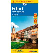 Radsport ADFC-Regionalkarte Erfurt und Umgebung, 1:75.000, reiß- und wetterfest, GPS-Tracks Download KOMPASS freytag & berndt