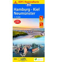Radkarten Deutschland ADFC-Regionalkarte Hamburg, Neumünster, Kiel 1:75.000 BVA BikeMedia