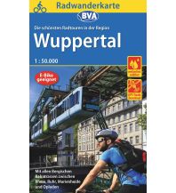 Radwanderkarte BVA Die schönsten Radtouren in der Region Wuppertal, 1:50.000, reiß- und wetterfest, GPS-Tracks Download, E-Bike geeignet BVA BikeMedia