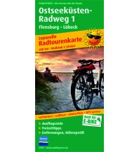 Radkarten Deutschland Ostseeküsten-Radweg 1, Flensburg - Lübeck, Radtourenkarte 1:50.000 KOMPASS freytag & berndt