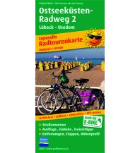 Radkarten Deutschland Ostseeküsten-Radweg 2, Lübeck - Usedom, Radtourenkarte 1:50.000 KOMPASS freytag & berndt