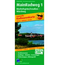 Radkarten Deutschland MainRadweg 1, Bischofsgrün/Creußen - Würzburg, Radtourenkarte 1:50.000 KOMPASS freytag & berndt