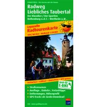 Radkarten Deutschland Radweg Liebliches Taubertal, Radtourenkarte 1:50.000 KOMPASS freytag & berndt