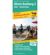 Radkarten Niederlande Rhein-Radweg 5, Köln - Rotterdam, Radtourenkarte 1:50.000 KOMPASS freytag & berndt