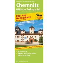 Radkarten Deutschland Chemnitz, Rad- und Wanderkarte 1:50.000 KOMPASS freytag & berndt