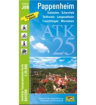 Hiking Maps Bavaria ATK25-J09 Pappenheim (Amtliche Topographische Karte 1:25000) LDBV