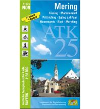 Hiking Maps Bavaria Bayerische ATK25-N09, Mering 1:25.000 LDBV