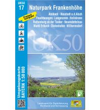Wanderkarten Bayern UK50-17 Naturpark Frankenhöhe, Rothenburg o.d.T., Ansbach 1:50.000 LDBV