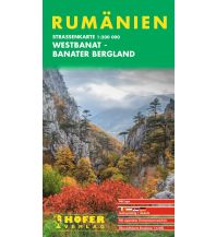 Straßenkarten Rumänien Westbanat - Banaterbergland 1:200.000 KOMPASS freytag & berndt