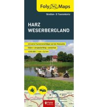 Motorradkarten Deutschland FolyMaps Harz Weserbergland 1:250 000 Touristik-Verlag Vellmar