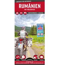 Motorcycle Maps Europe MoTourMaps Rumänien mit Moldavien Auto- und Motorradkarte 1:800.000 MoTourMedia