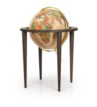 Globen Räthglobus PAL 5065 - Standleuchtglobus antike, politische Karte, dunkles Naturholzgestell Räthgloben 1917