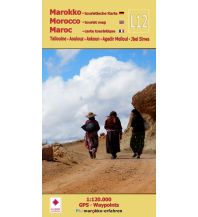 Straßenkarten Afrika L12: Taliouine - Aoulouz - Askoun - Agadir Melloul - Jbel Sirwa + GPS-Waypoints Huber Verlag