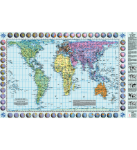 Poster and Wall Maps Die Welt in Peters Projektion 1:630.609.475 Huber Verlag