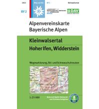 Skitourenkarten Alpenvereinskarte BY-2, Kleinwalsertal, Hoher Ifen, Widderstein 1:25.000 Österreichischer Alpenverein