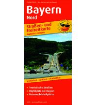 Straßenkarten Bayern Nord, Straßen- und Freizeitkarte 1:200.000 KOMPASS freytag & berndt