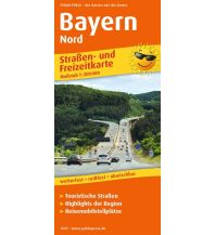 Straßenkarten Bayern Nord, Straßen- und Freizeitkarte 1:200.000 KOMPASS freytag & berndt