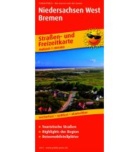 Straßenkarten Niedersachsen West - Bremen, Straßen- und Freizeitkarte 1:200.000 KOMPASS freytag & berndt