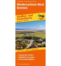 Straßenkarten Niedersachsen West - Bremen, Straßen- und Freizeitkarte 1:200.000 KOMPASS freytag & berndt