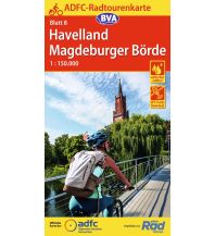 Radkarten Deutschland ADFC-Radtourenkarte 8 Havelland Magdeburger Börde 1:150.000, reiß- und KOMPASS freytag & berndt