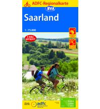 Radkarten Deutschland ADFC-Regionalkarte Saarland, 1:75.000, reiß- und wetterfest, GPS-Track BVA BikeMedia