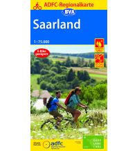 Radkarten Deutschland ADFC-Regionalkarte Saarland, 1:75.000, reiß- und wetterfest, GPS-Track KOMPASS freytag & berndt