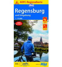 Radkarten Deutschland ADFC-Regionalkarte Regensburg und Umgebung mit Tagestouren-Vorschlägen KOMPASS freytag & berndt