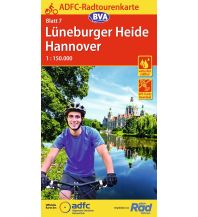 Radkarten Deutschland ADFC-Radtourenkarte 7, Lüneburger Heide, Hannover 1:150.000 KOMPASS freytag & berndt