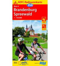 Radkarten Deutschland ADFC-Radtourenkarte 9, Brandenburg, Spreewald 1:150.000 BVA BikeMedia