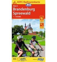 Radkarten Deutschland ADFC-Radtourenkarte 9, Brandenburg, Spreewald 1:150.000 KOMPASS freytag & berndt