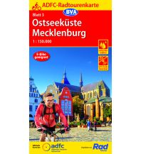 Radkarten Deutschland ADFC-Radtourenkarte 3, Ostseeküste - Mecklenburg 1:150.000 BVA BikeMedia