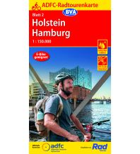Radkarten Deutschland ADFC-Radtourenkarte 2, Holstein, Hamburg 1:150.000 BVA BikeMedia