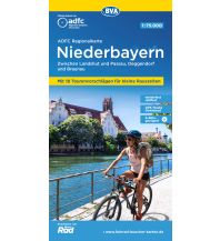 Cycling Maps Austria ADFC Regionalkarte Niederbayern mit Tourenvorschlägen, 1:75.000, reiß- und wetterfest, GPS-Tracks Download, E-Bike geeignet BVA BikeMedia
