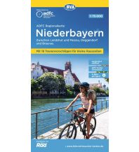 Cycling Maps Austria ADFC Regionalkarte Niederbayern mit Tourenvorschlägen, 1:75.000, reiß- und wetterfest, GPS-Tracks Download, E-Bike geeignet BVA BikeMedia