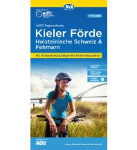 Radkarten Deutschland ADFC Regionalkarte Kieler Förde Holsteinische Schweiz & Fehmarn mit Tourenvorschlägen, 1:75.000, reiß- und wetterfest, GPS-Tracks Download, E-Bike geeignet BVA BikeMedia