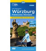 Radkarten Deutschland ADFC Regionalkarte Würzburg Fränkisches Weinland mit Tourenvorschlägen, 1:75.000, reiß- und wetterfest, GPS-Tracks Download, E-Bike geeignet BVA BikeMedia