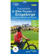 Cycling Maps Germany ADFC Traumhafte E-Bike-Touren im Erzgebirge mit Tourenvorschlägen, 1:75.000, wetterfest, reißfest, GPS-Tracks Download BVA BikeMedia