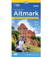 Radkarten Deutschland ADFC Regionalkarte Altmark mit Tourenvorschlägen, 1:75.000, reiß- und wetterfest, GPS-Tracks Download, E-Bike geeignet, mit Knotenpunkten KOMPASS freytag & berndt