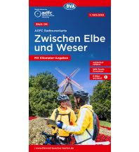 Cycling Maps Germany ADFC Radtourenkarte 6, zwischen Elbe und Weser 1:150.000 BVA BikeMedia