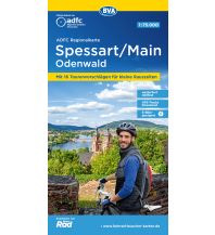 Radkarten Deutschland ADFC-Regionalkarte Spessart/Main/Odenwald, 1:75.000, reiß- und wetterfest, GPS-Tracks Download BVA BikeMedia